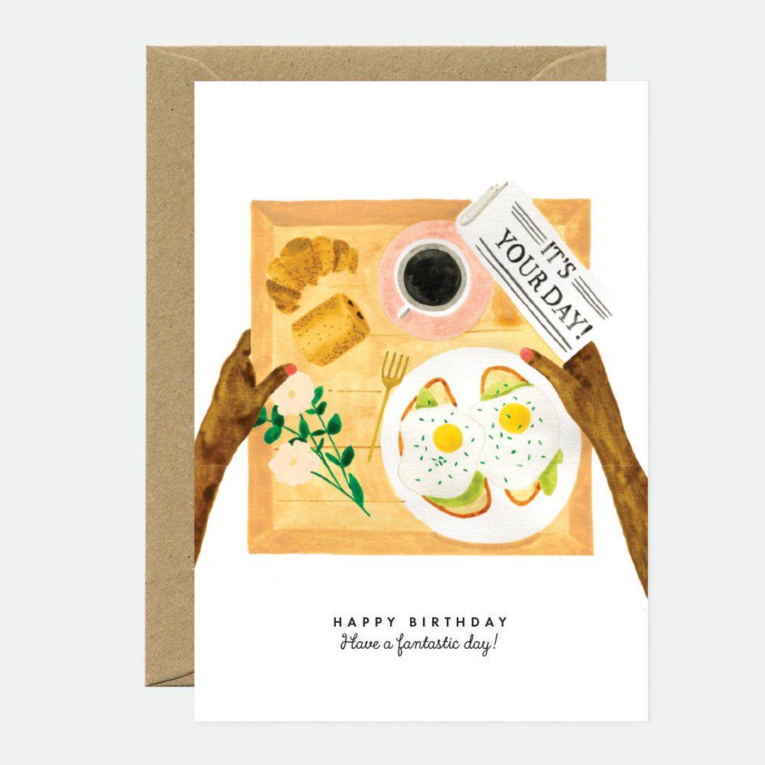 Your Day Breakfast - Birthday Greeting Card - Etsy