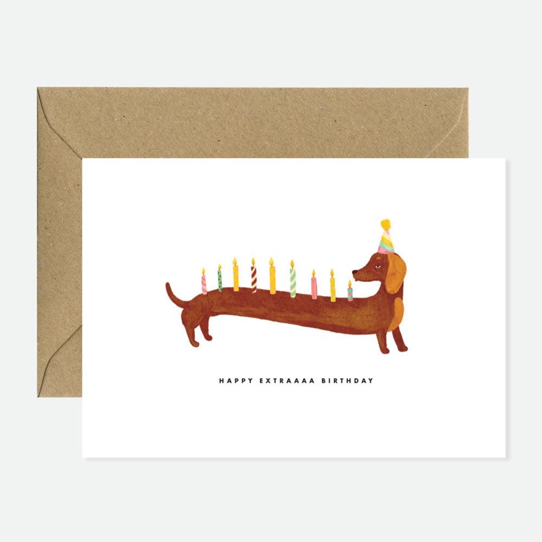 Dackel Extra Geburtstagskarte Etsy de dackel-extra-geburtstagskarte-etsy-de