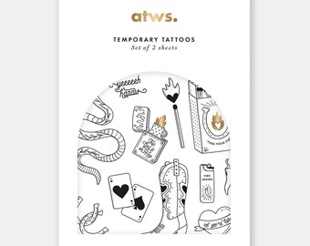 Modern western - Tattoo set