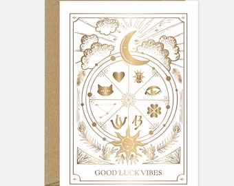 A6 Card - Gold Good Luck