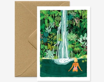 Waterfall - Greeting card