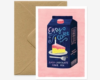 Easy Cake - Birthday Greeting card