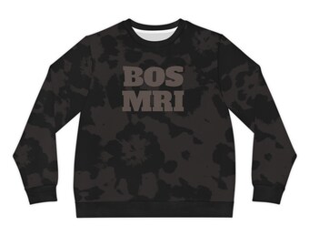 Boston MRI design Sweatshirt | black camo tie-dye pattern medical healthcare radiology