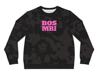Boston MRI design Sweatshirt | black camo tie-dye pattern medical healthcare radiology