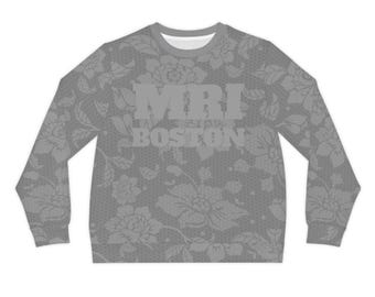 MRI Boston Sweatshirt | Floral All-Over Print Grey