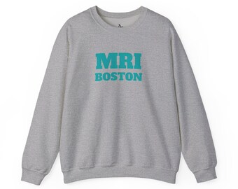 Boston MRI Sweatshirt | Teal Block Letter Crewneck healthcare medical attire Radiology