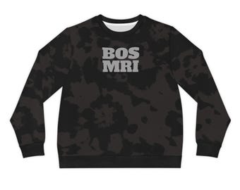 Boston MRI design Sweatshirt | black camo tie-dye pattern medical healthcare radiology