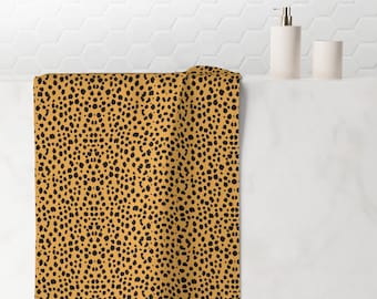 Leopard Spot Print Towel | Cheetah Retro Cute  Animal Print Beach & Bath Towel