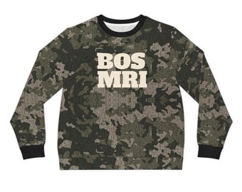 Boston MRI camo sweatshirt | All-over print camouflage pullover healthcare
