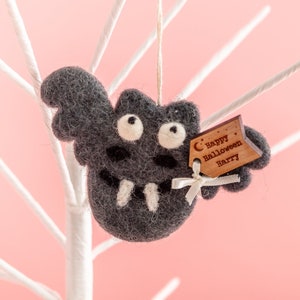 Personalised Felt Bat Hanging Decoration - Halloween Gift Ideas Trick Or Treat Gift Halloween Theme Personalised Presents For Children