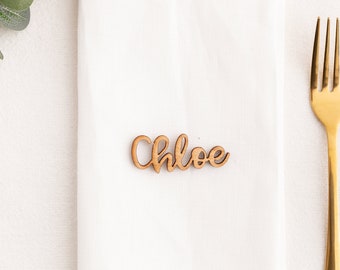 Wooden Place Names - Wedding Table Settings Dinner Party Place Settings Personalised Name Cards Place Cards Family Party Table Decorations