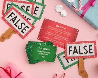 Christmas True Or False Game - Festive Themed Family Games Festive Table Games For Christmas Dinner Table Party Games Secret Santa