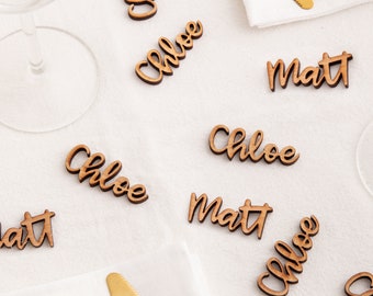 Personalised Wooden Table Confetti - Bespoke Table Decorations Any Name Birthday Party Rustic Wedding Table Scatter