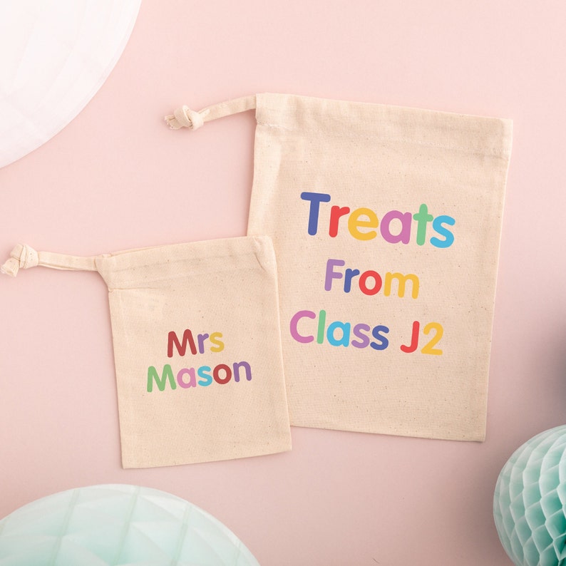 Personalised Teacher Gift Bag Gift For Teacher End Of Term Gift Bags Thank You Nursery Staff Gifts From Children image 1