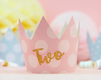 Personalised Party Crown - Kids Party Hat Pastel Birthday Hat For Girl Or Boy 1st Birthday Party Hat Childrens Birthday Gift Ideas