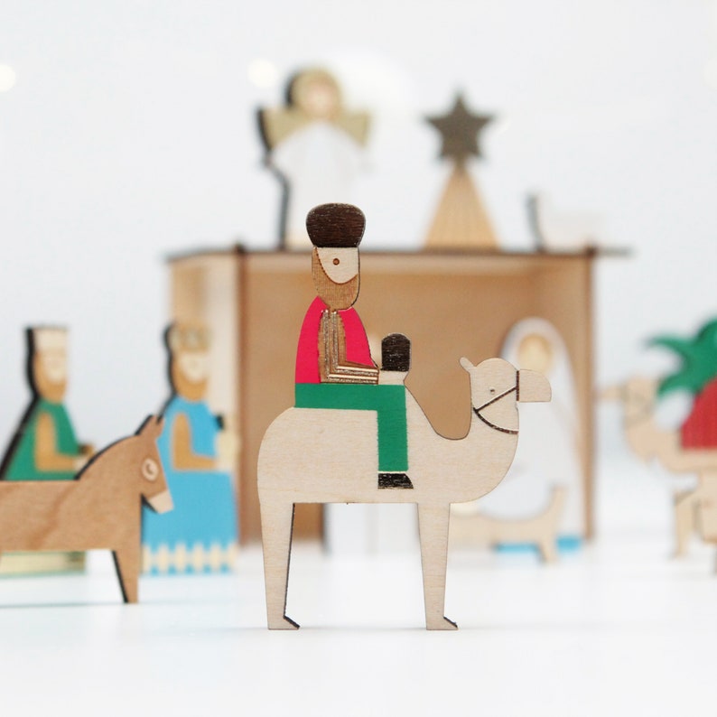 Kerststal Advent Kalender  Houten Geboorte Advent Kalender afbeelding 7