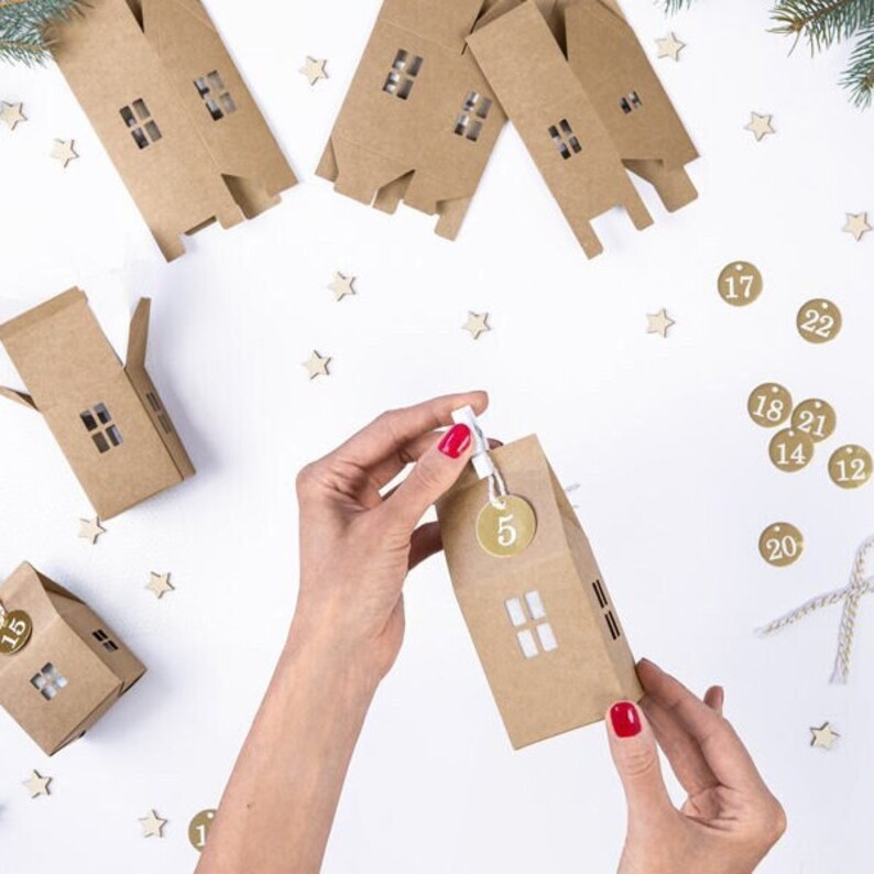 Fill Your Own Advent Calendar House Boxes and Numbers Etsy UK
