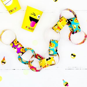 Bright Star Paper Chain Kit Birthday Party Decorations Kid's Craft  Colourful Paper Chains Rainbow Colours 
