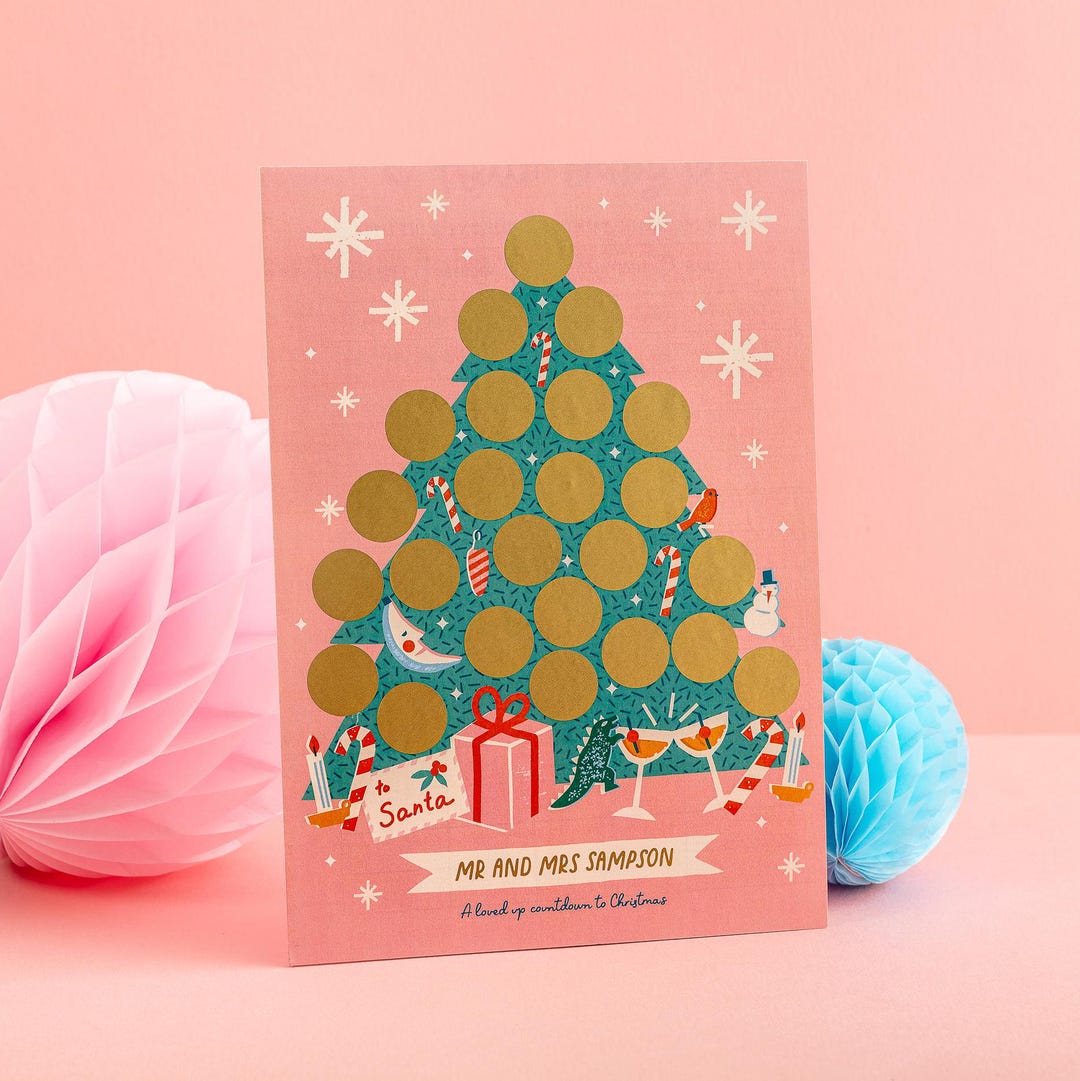 Personalised Couples Advent Calendar Date Advent Calendar Christmas