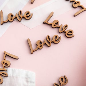 Wooden Love Table Confetti - Valentine&#39;s Day Confetti Reusable Wooden Table Confetti Romantic Wedding Table Decorations