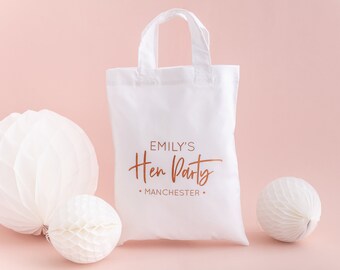Personalised Hen Party Bag - Personalised Party Favours Bride To Be Unique Bespoke Gift Bag Bridesmaids Maid Of Honour