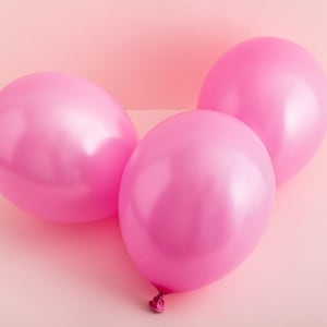 Pink Eco Balloons 10 Pack Pink Birthday Decorations Birthday Party Decorations Colourful Birthday Party Balloons Pink Decorations image 1