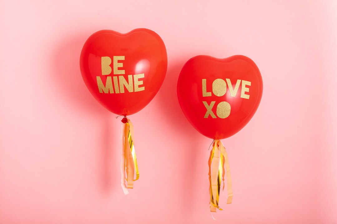 Red Heart Balloon Kit - 8 Balloons - Valentine's Day Balloons Love ...