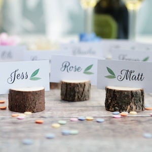 Wooden Place Card Holders - 10 Pack - Rustic Wedding Place Card Holders Wooden Wedding Decorations Table Decorations Wedding Accessories
