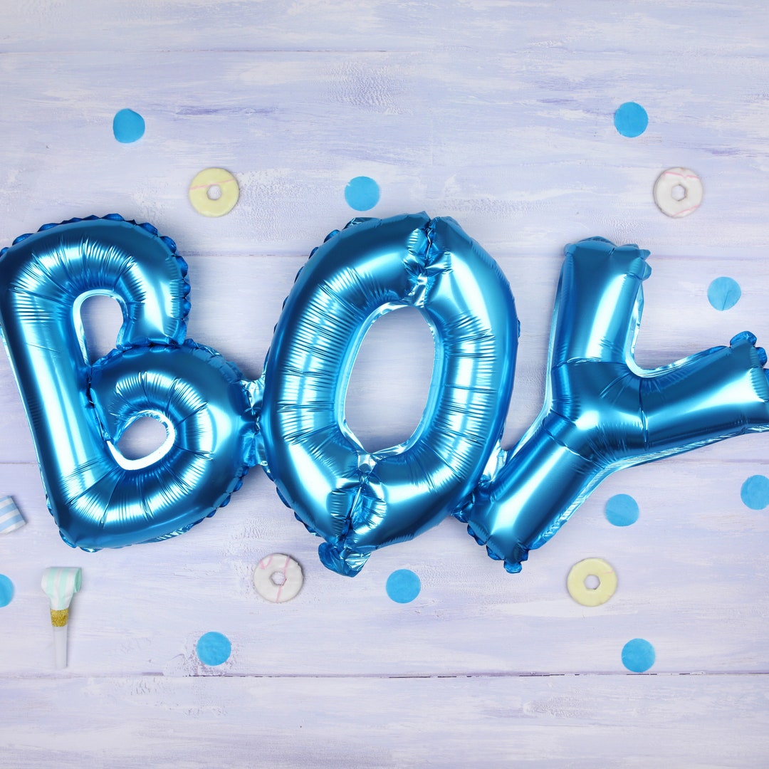 Blue BOY Balloon 67cm Blue Baby Shower Balloon Its A Boy Gender Reveal