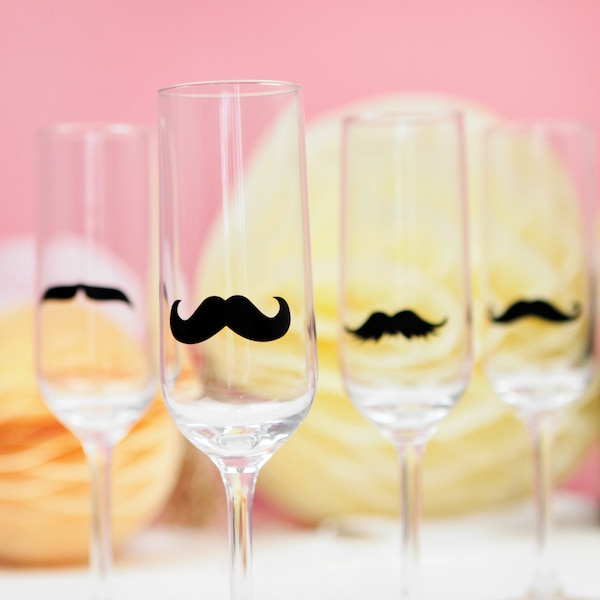 Mustache Wine Glass Etsy