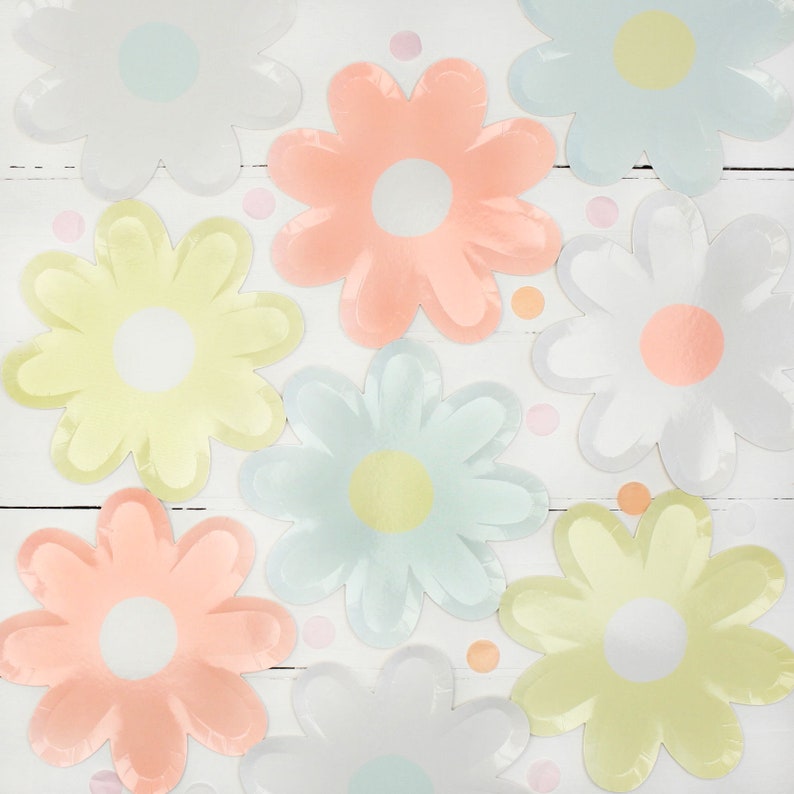 daisy paper plates