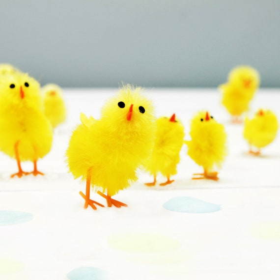 Easter Chicks 6 Or 12 Pack Easter Cake Decorations Easter Etsy