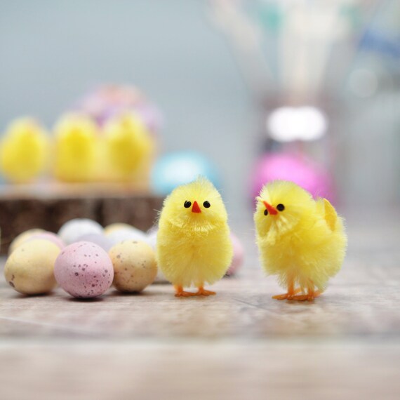 Easter Chicks 6 Or 12 Pack Easter Cake Decorations Easter Etsy