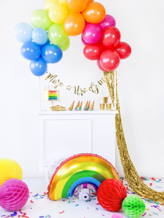 Rainbow Balloon - Rainbow Party Decorations Colourful Unicorn First  Birthday Party Balloons 1st Birthday Decorations