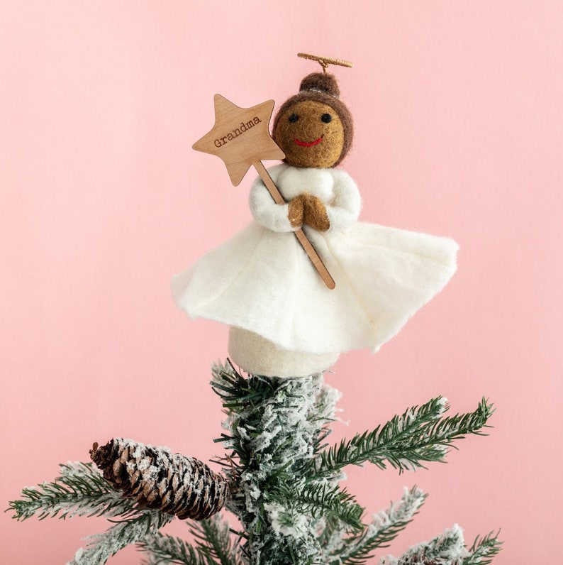 Personalised Angel Christmas Tree Topper Personalised Etsy UK