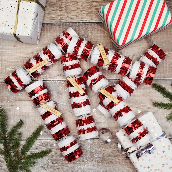 Pack Of 6 Make Your Own Personalised Traditional Christmas Cracker Cute Snowman