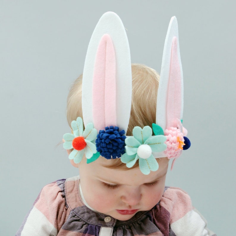 Ears Bow Tie Tail /& White Gloves Adult Easter Spring Bunny Rabbit Dress Up Kit