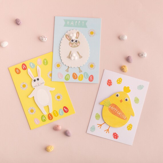 Easter Card Making Kit, Crafts for Kids, DIY Greeting Cards 