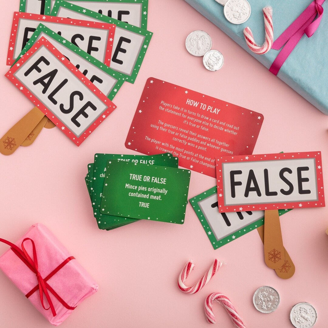 Christmas True Or False Game Festive Themed Family Games Festive Table ten-best-fun-and-games-gift-baskets-for-christmas-all-about-fun-and-games