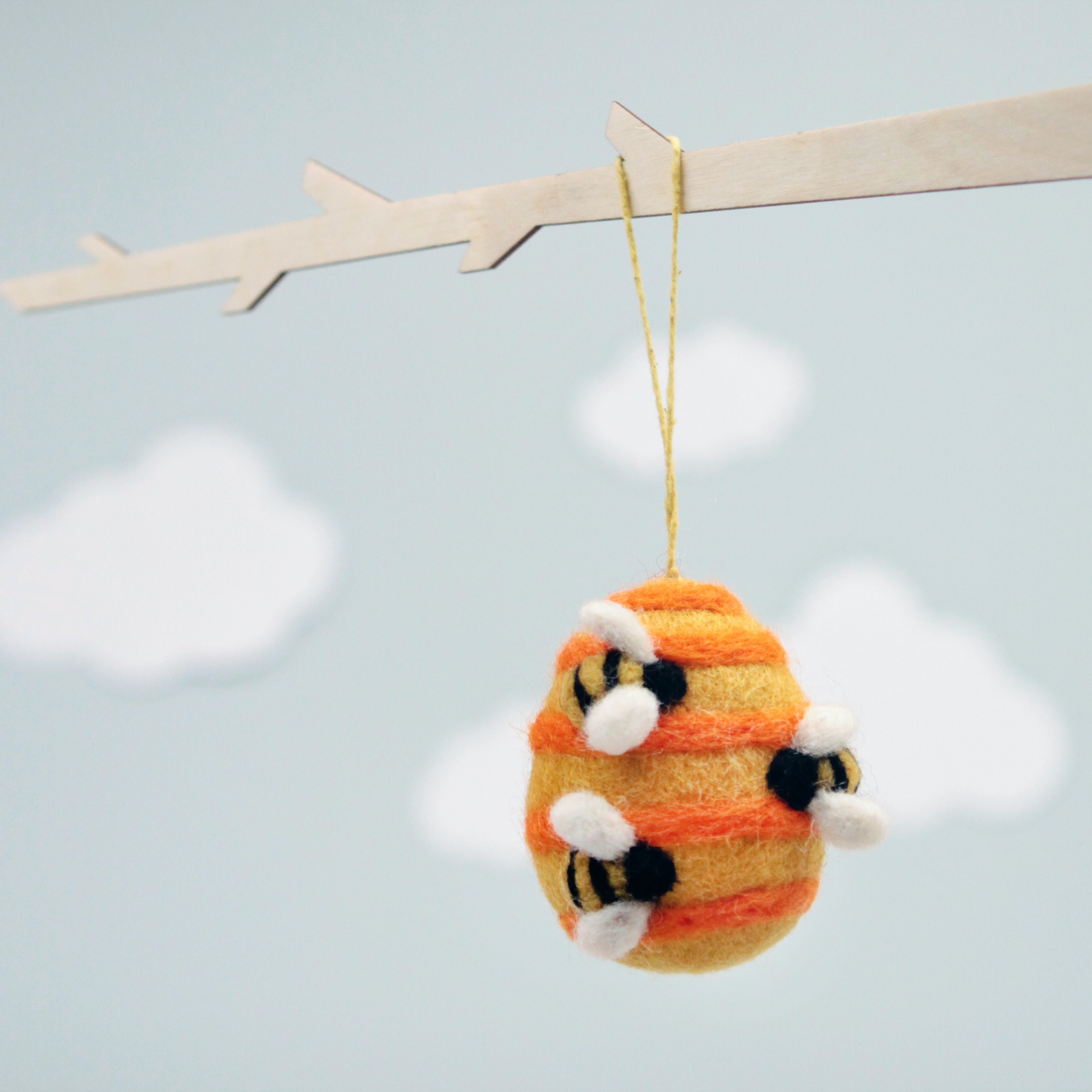 Felt Beehive Decoration Bumble Bee Theme Felt Gift Etsy UK