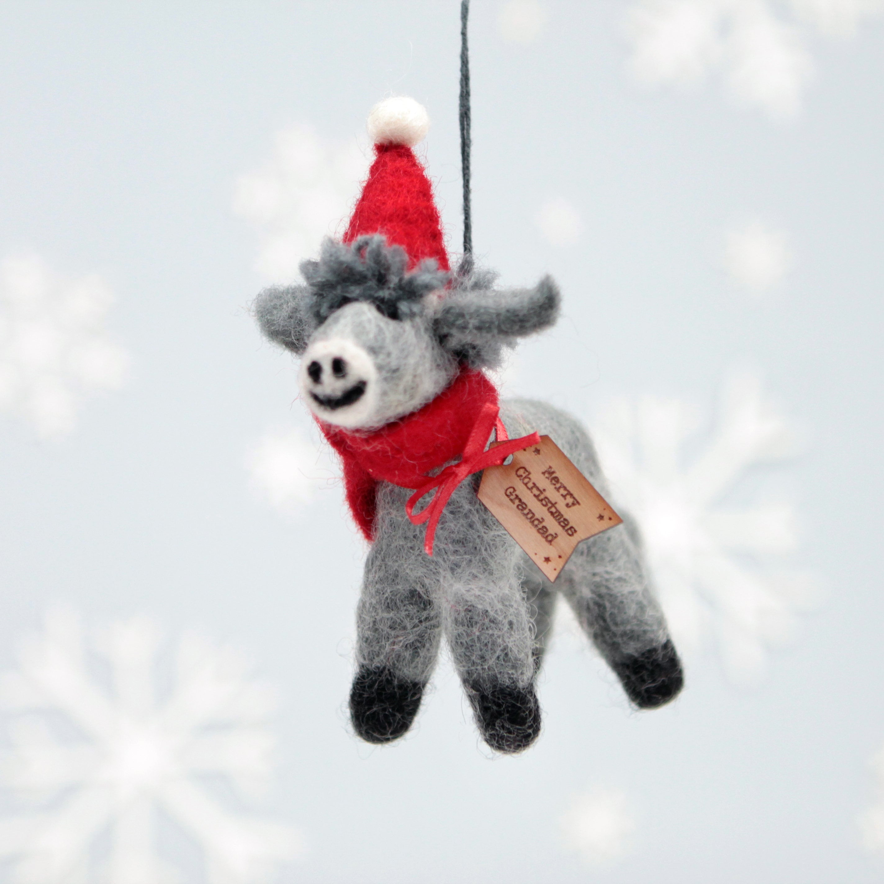 Personalised Felt Donkey Christmas Tree Decoration Etsy