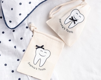 Personalised Tooth Bag - Lost Tooth Keepsake Box Tooth Fairy Bag For Children First Tooth Gift Idea Wobbly Tooth Fairy Gift For Kids