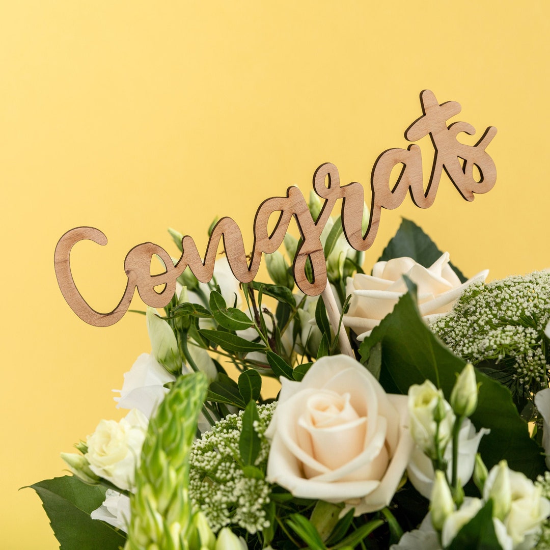 Congrats Flower Prop Congratulations Flowers Well Done Gift New Home