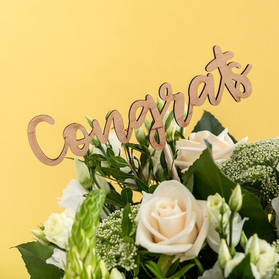 Congrats Flower Prop Congratulations Flowers Well Done Gift Etsy