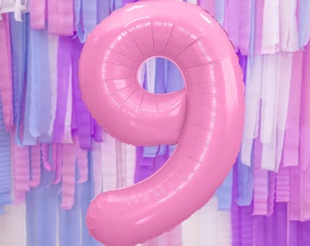 Any Number Balloon - 85cm - 0 - 9 Pink Birthday Balloon First Birthday Decorations Pink Decorations Birthday Party Balloons Foil Balloon