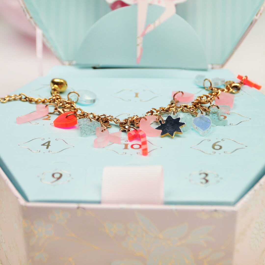 Personalised Charm Bracelet Advent Calendar 1 Bracelet 23 Charms