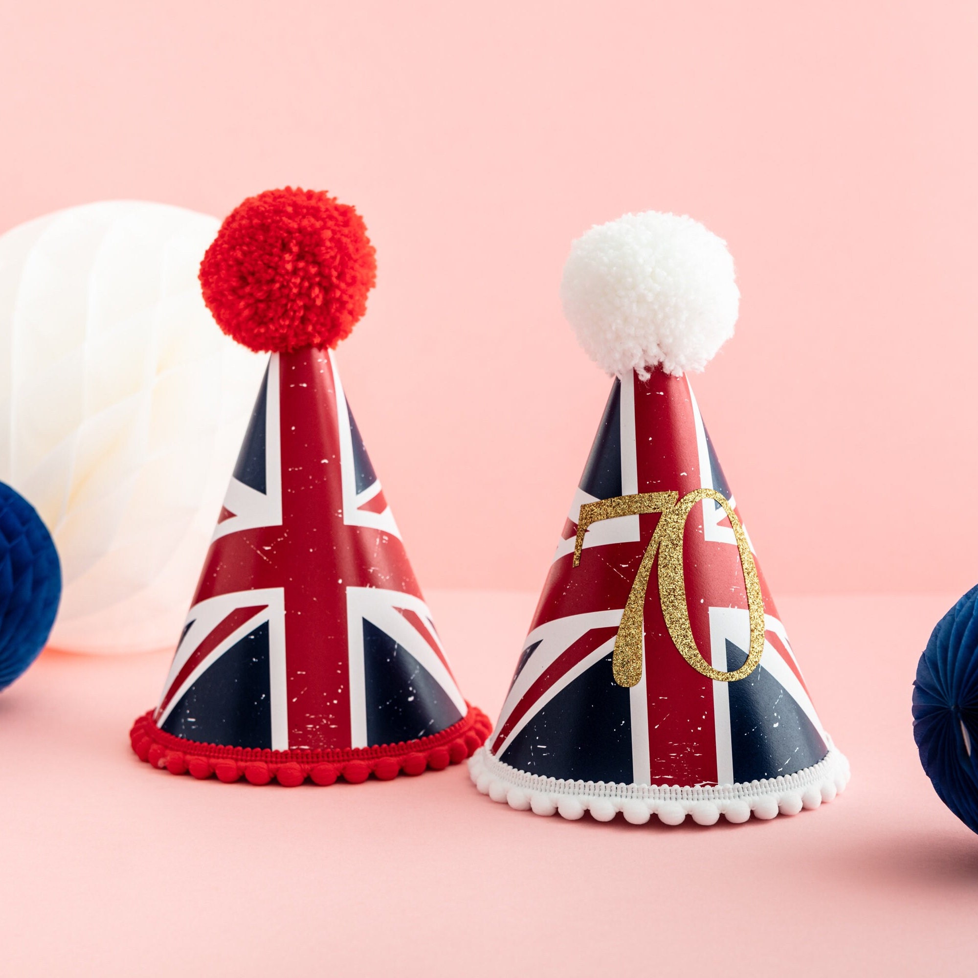BESPORTBLE Union Jack Flag Hat Queens Jubilee Hat El Reino Unido Inglaterra Patrón de Carnaval Decorativo Sombrero de Fiesta del Reino Unido British Patriotic Caps 