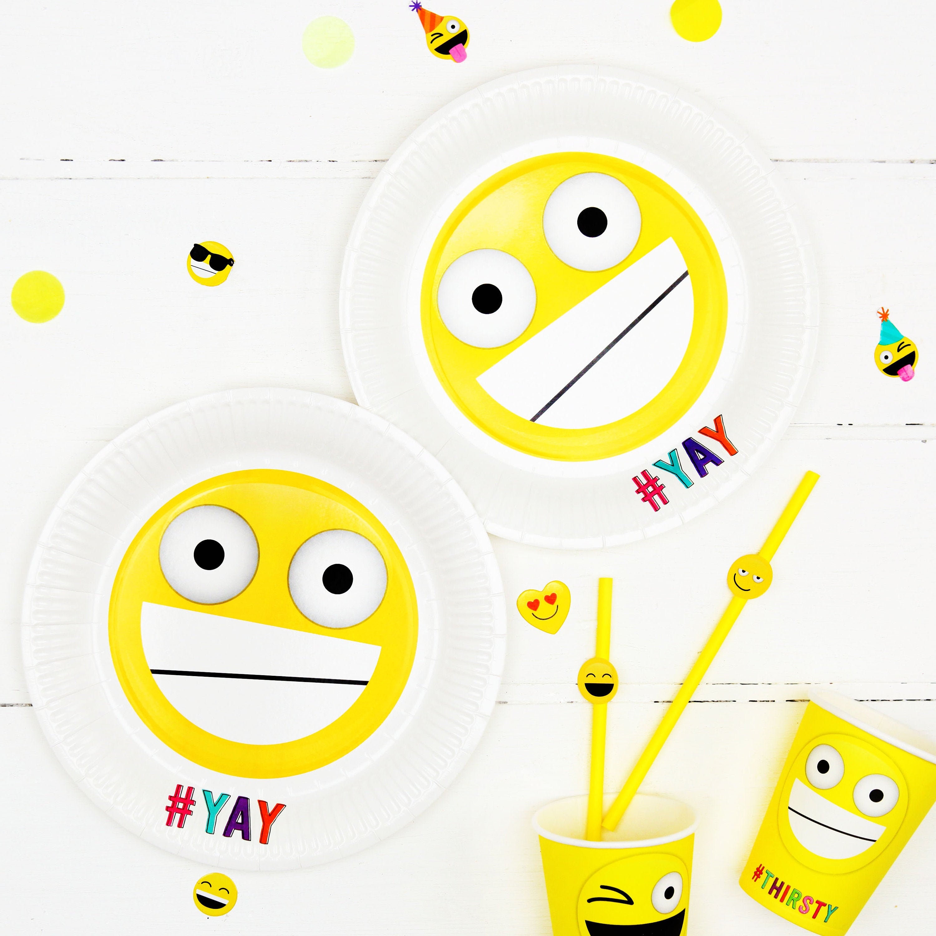 Emoji Paper Plates 10 Pack Party Plates Card Plates Etsy