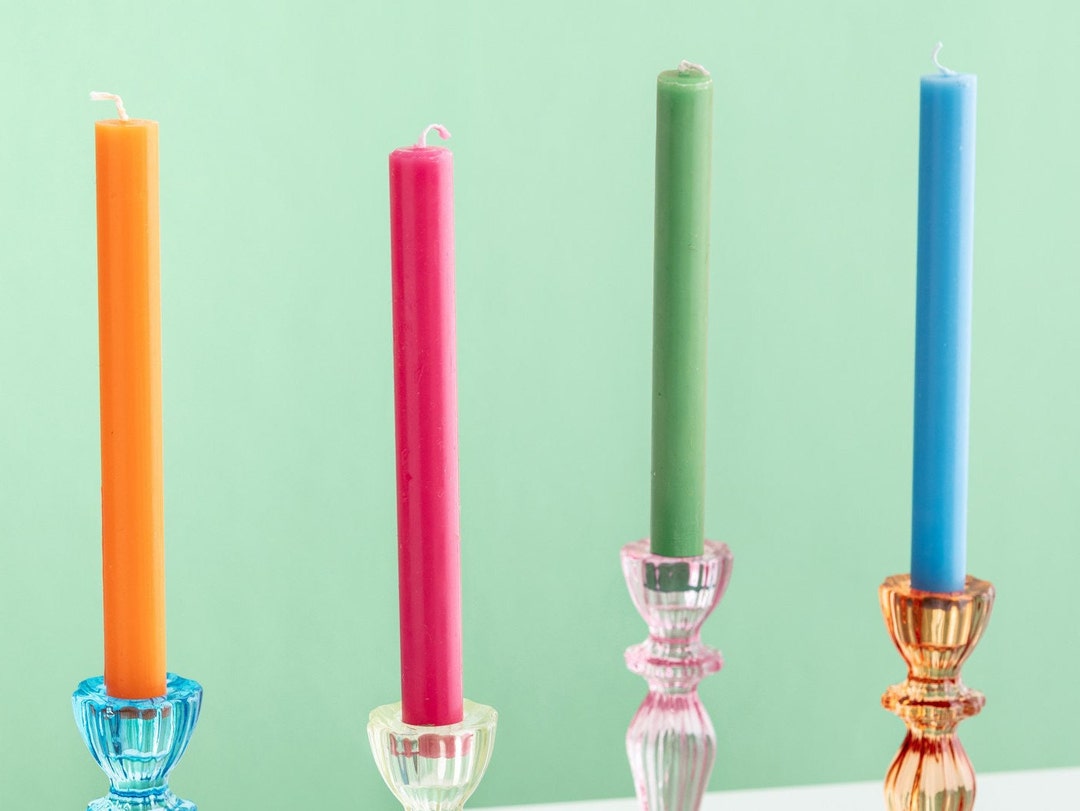 Colourful Wax Dinner Candle Wax Candlestick Wedding Table Decorations