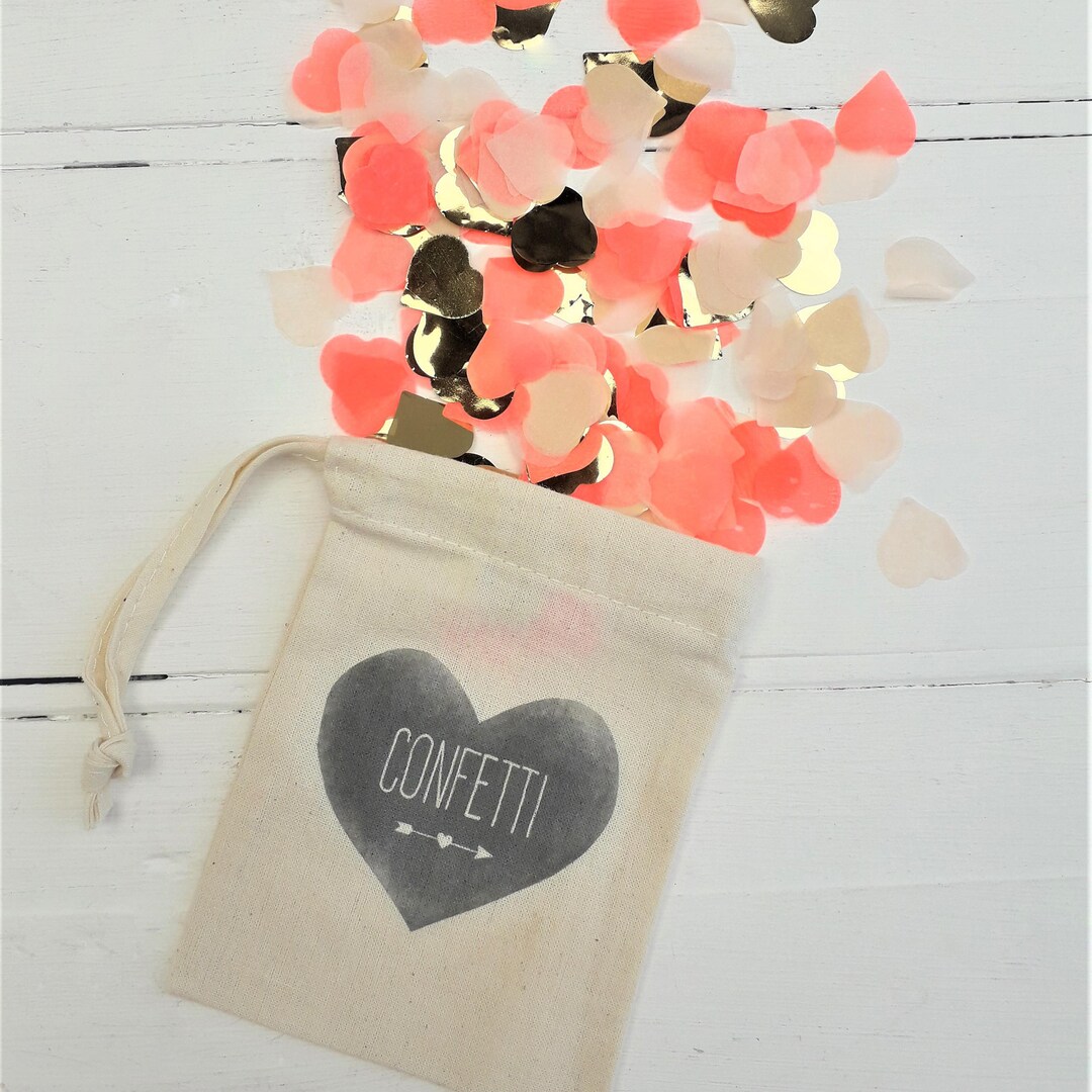 Cotton Wedding Confetti Bags Confetti for Wedding Guests Etsy UK